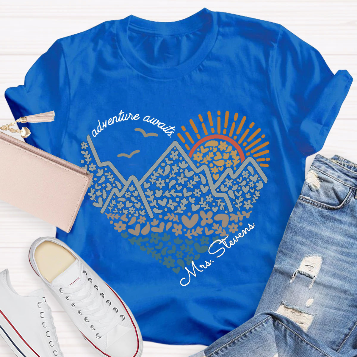 Personalized Name Adventure Awaits T-shirt