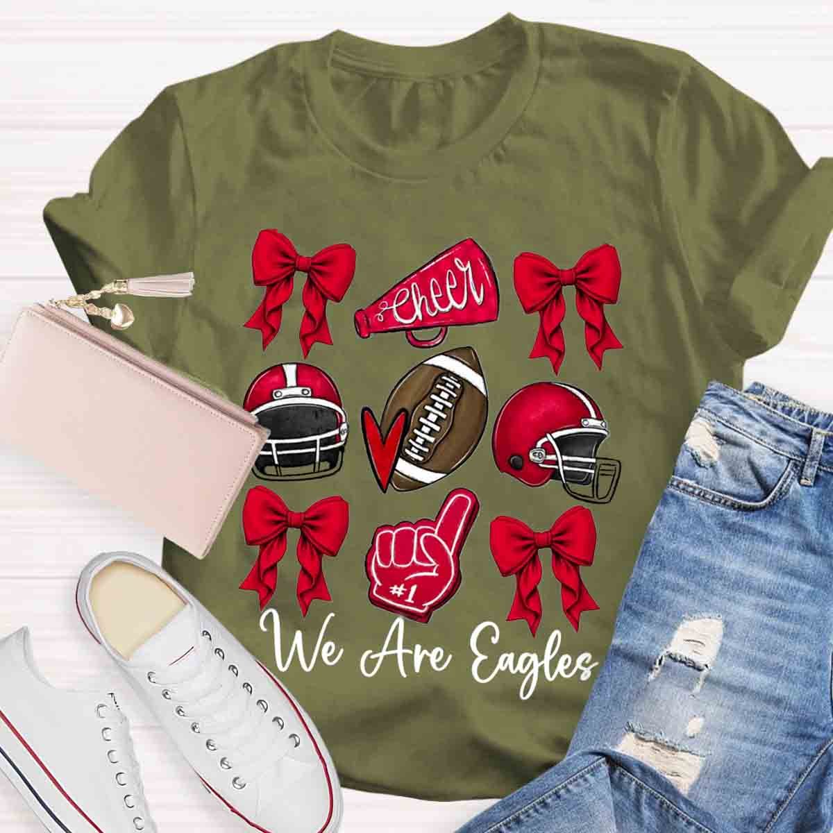 Bow Mascot Football Cheer T-Shirt