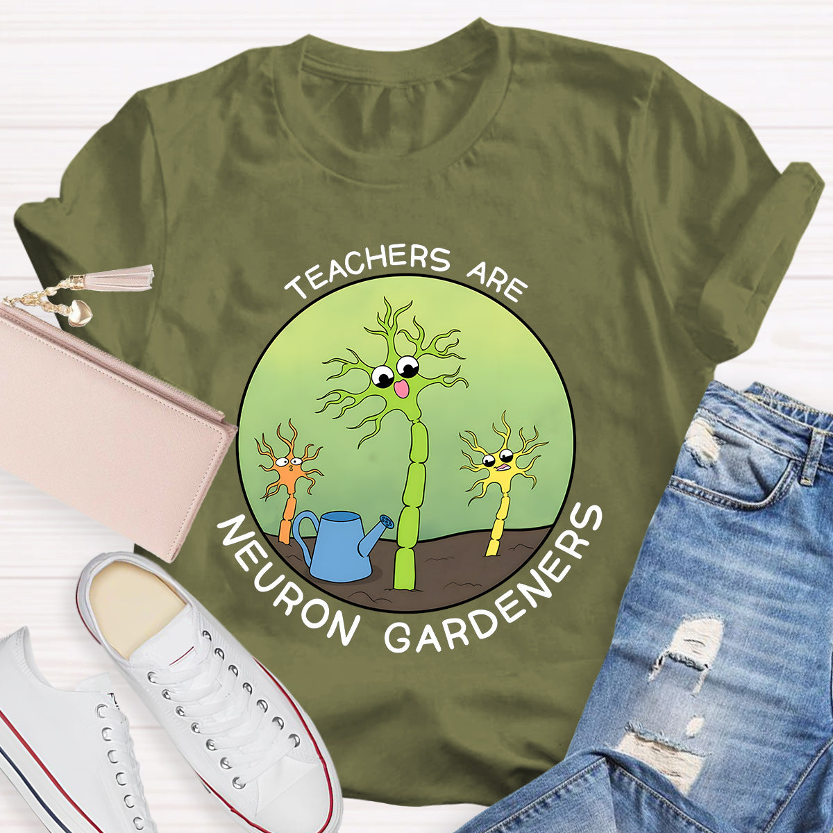 Teachers Are Neuron Gardeners Teacher T-Shirt