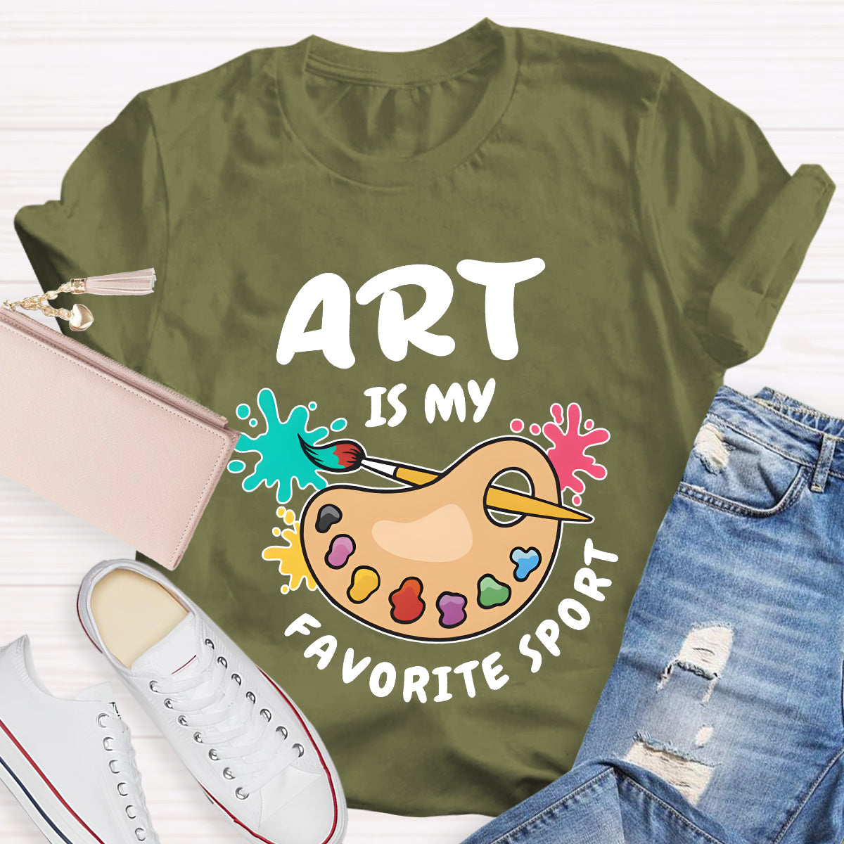 Art Is My Favorite Sport Teacher T-Shirt