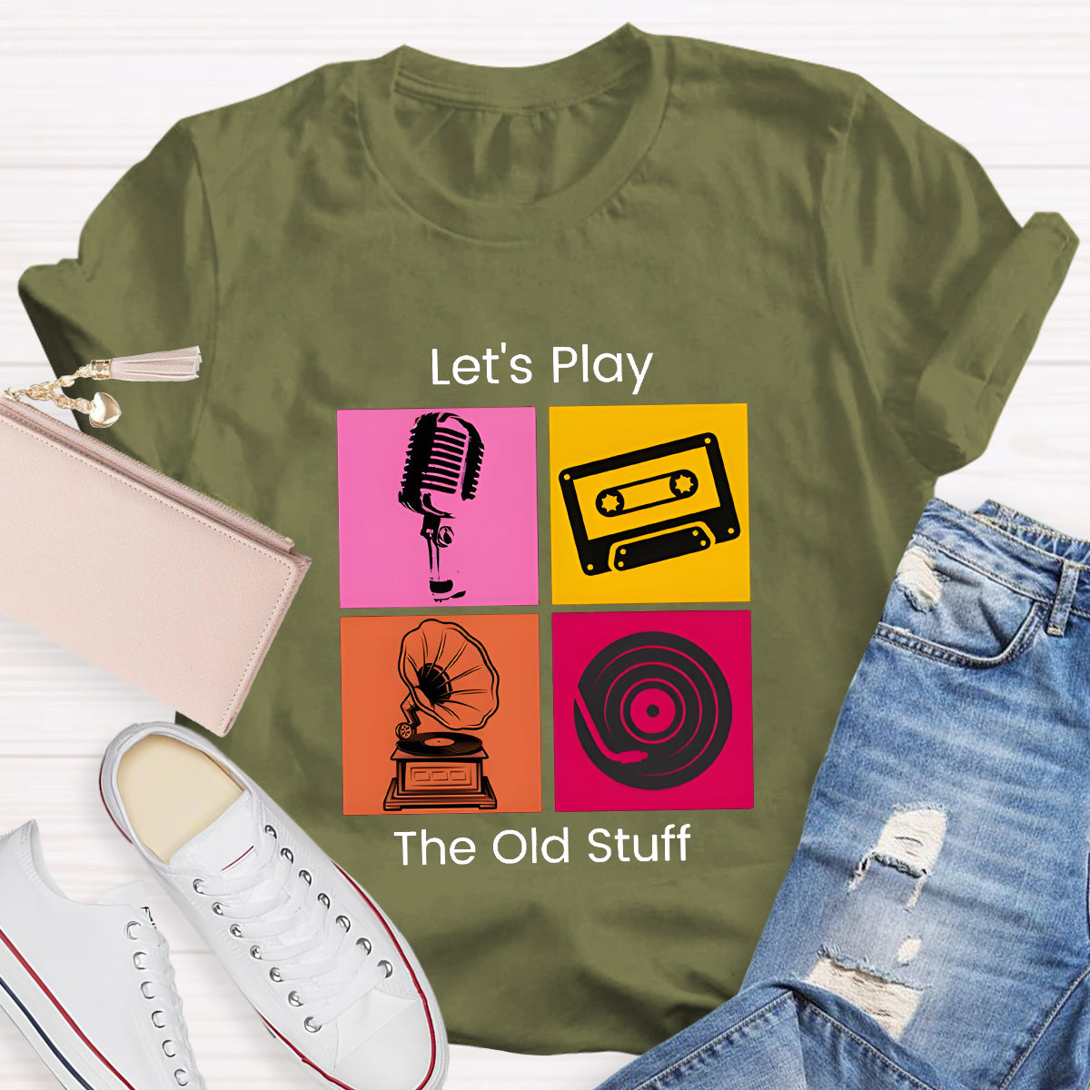 Let'S Play The Old Stuff Music Lover T-Shirt