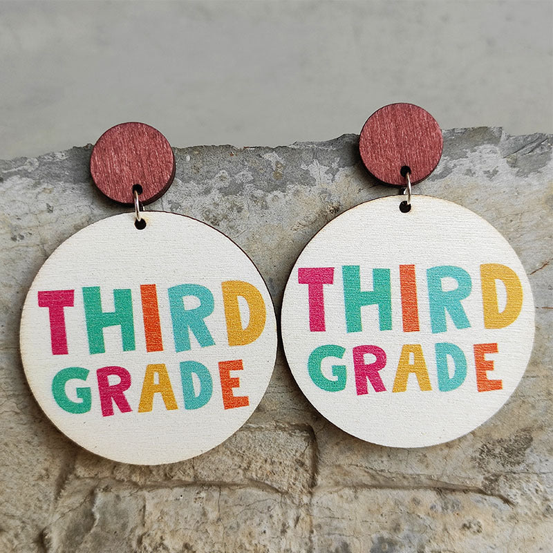 Colorful Letter Semester Grade Earrings