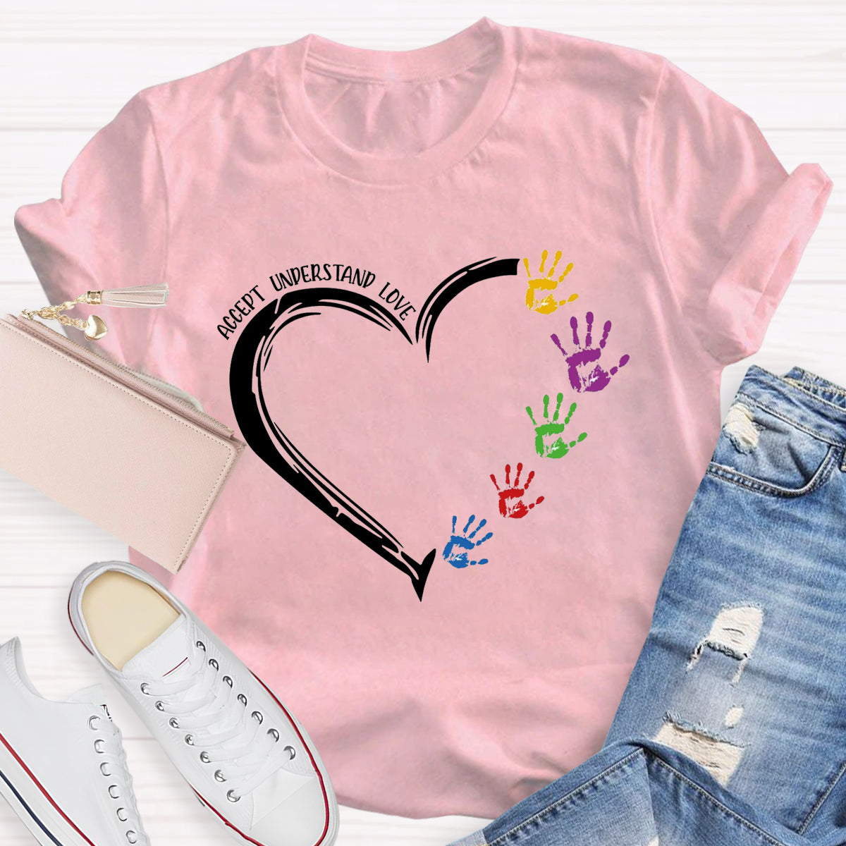 Accept Understand Love Love Hands T-Shirt