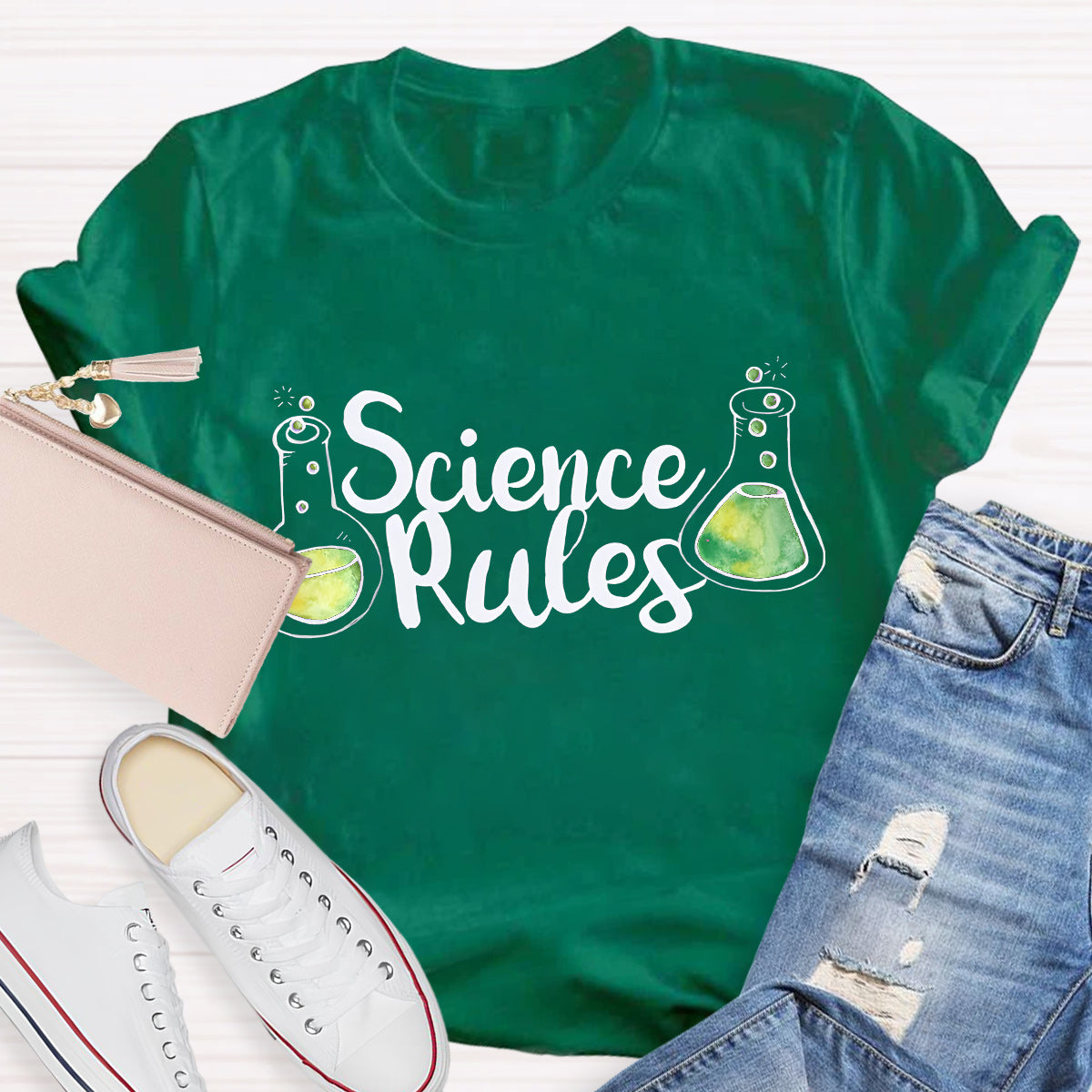 Science Rules Teacher T-Shirt