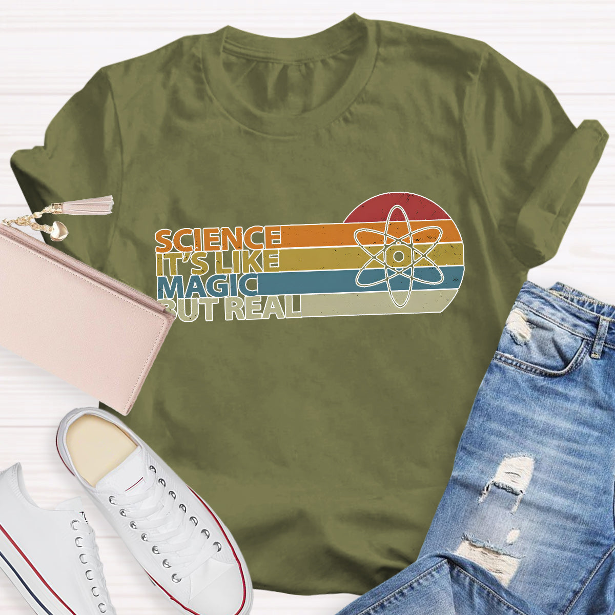 Science Is Like Magic But Real Teacher T-Shirt