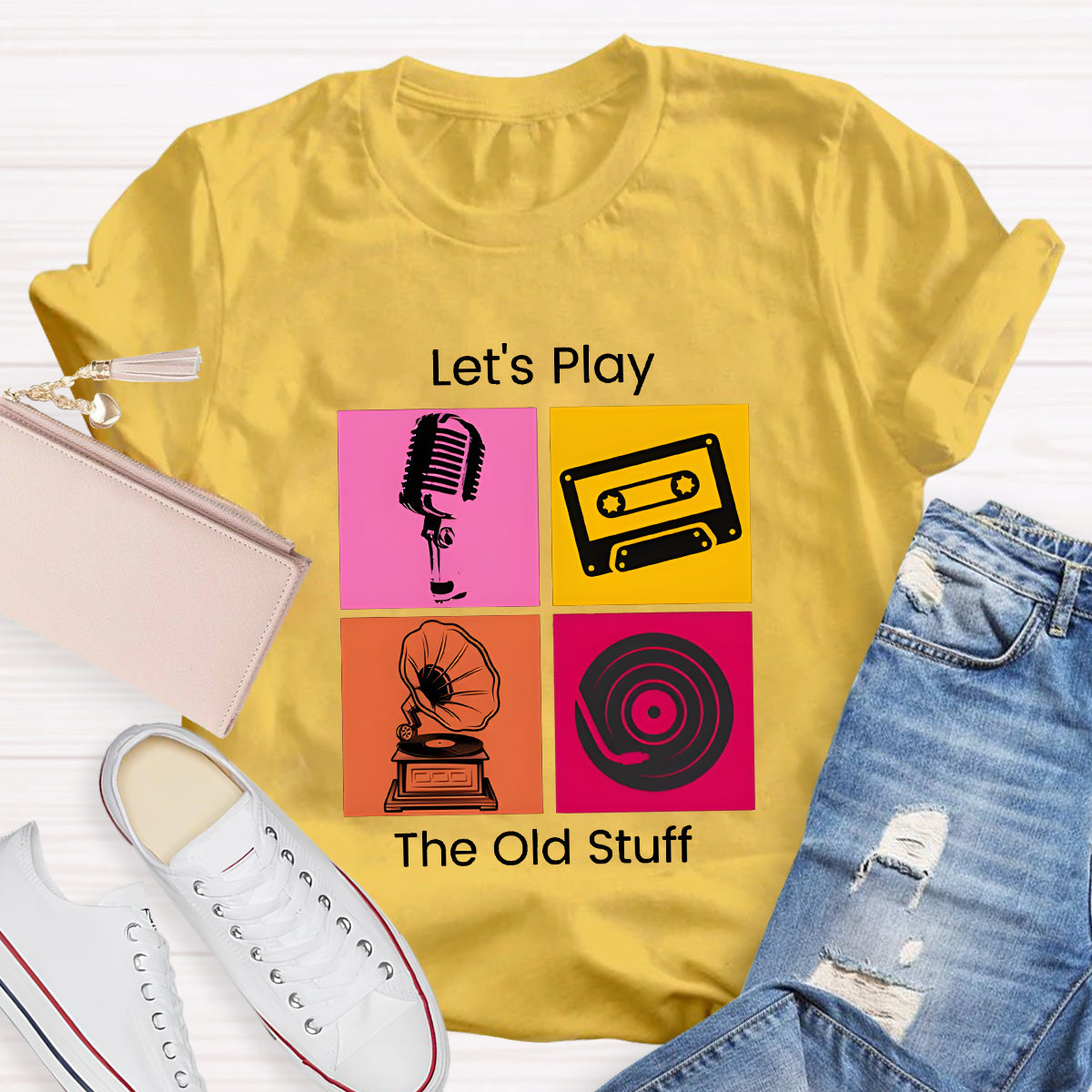 Let'S Play The Old Stuff Music Lover T-Shirt