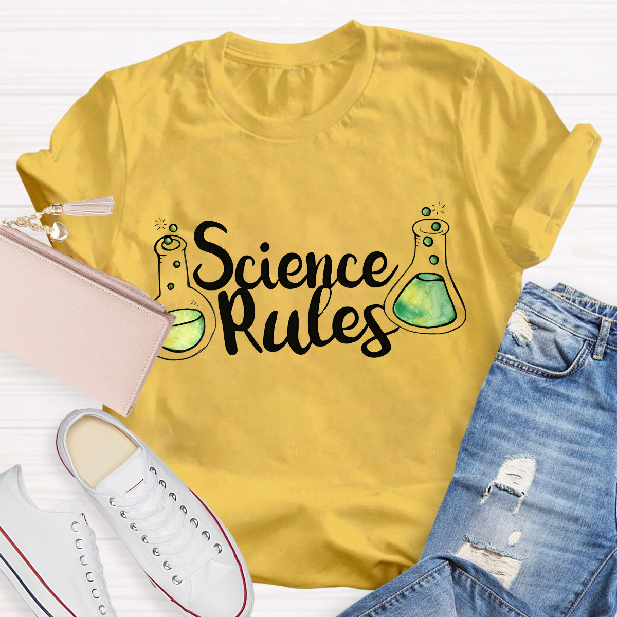 Science Rules Teacher T-Shirt