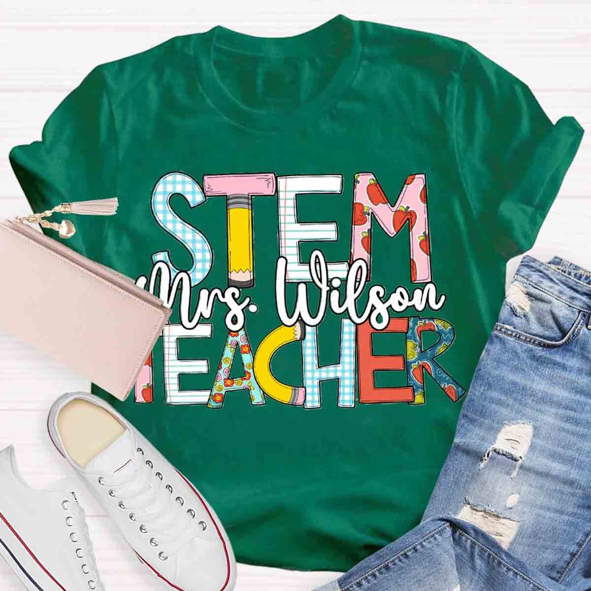 Personalized Name STEM Teachers T-Shirt