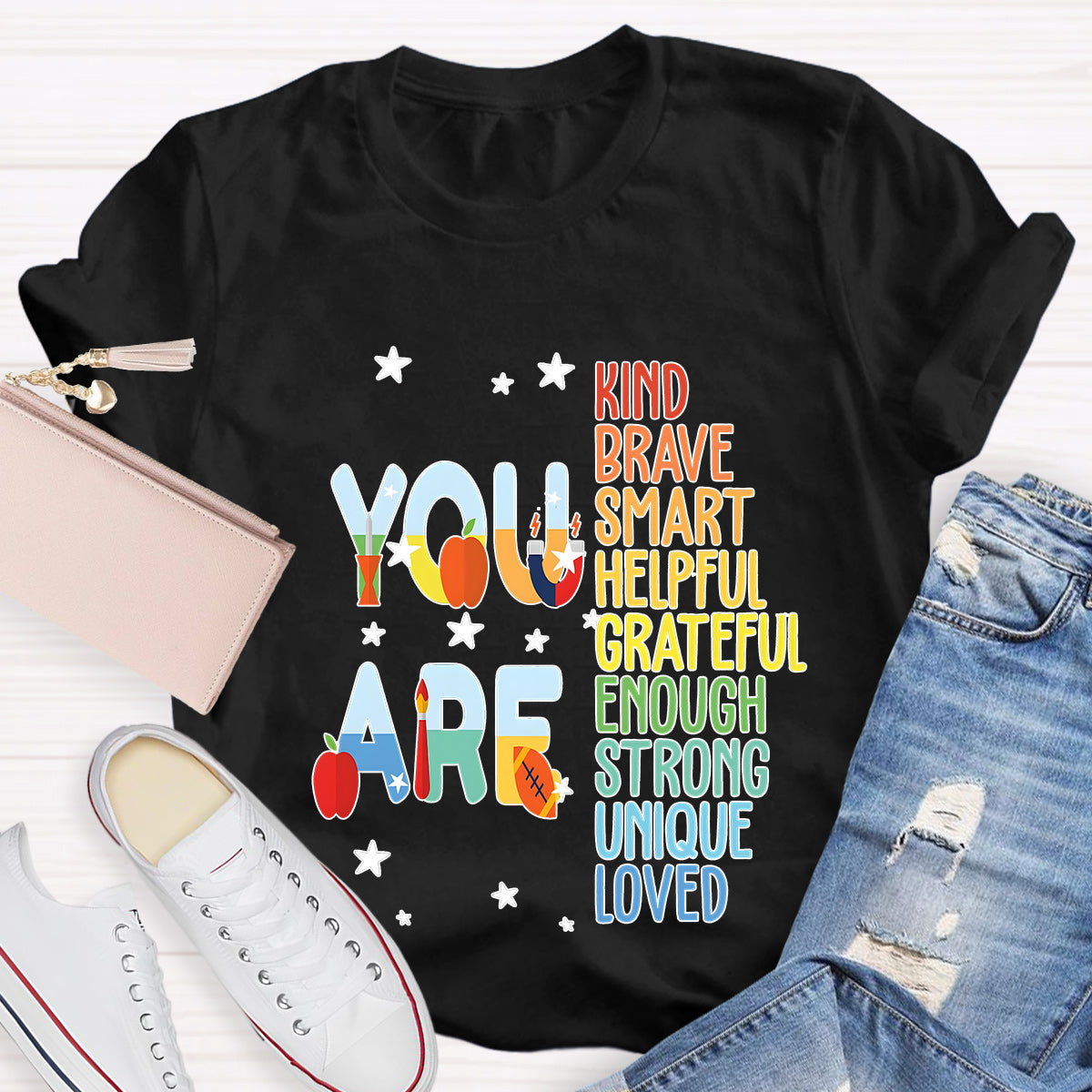 You Are Kind And Brave Teacher T-Shirt