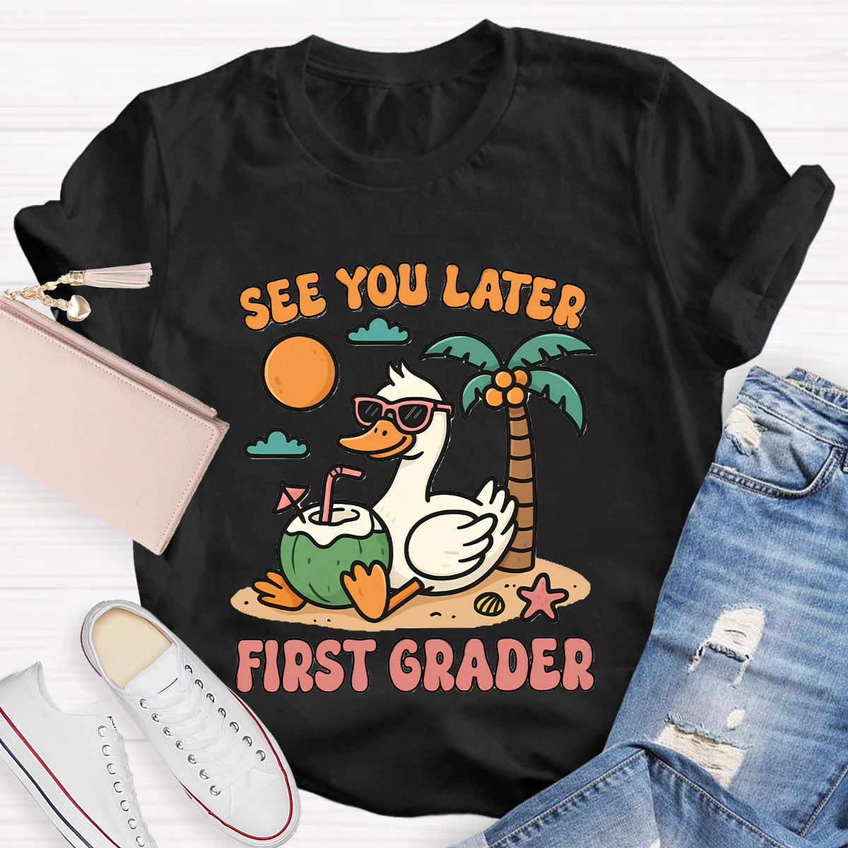 Personalized Grade See You Later Teacher T-Shirt