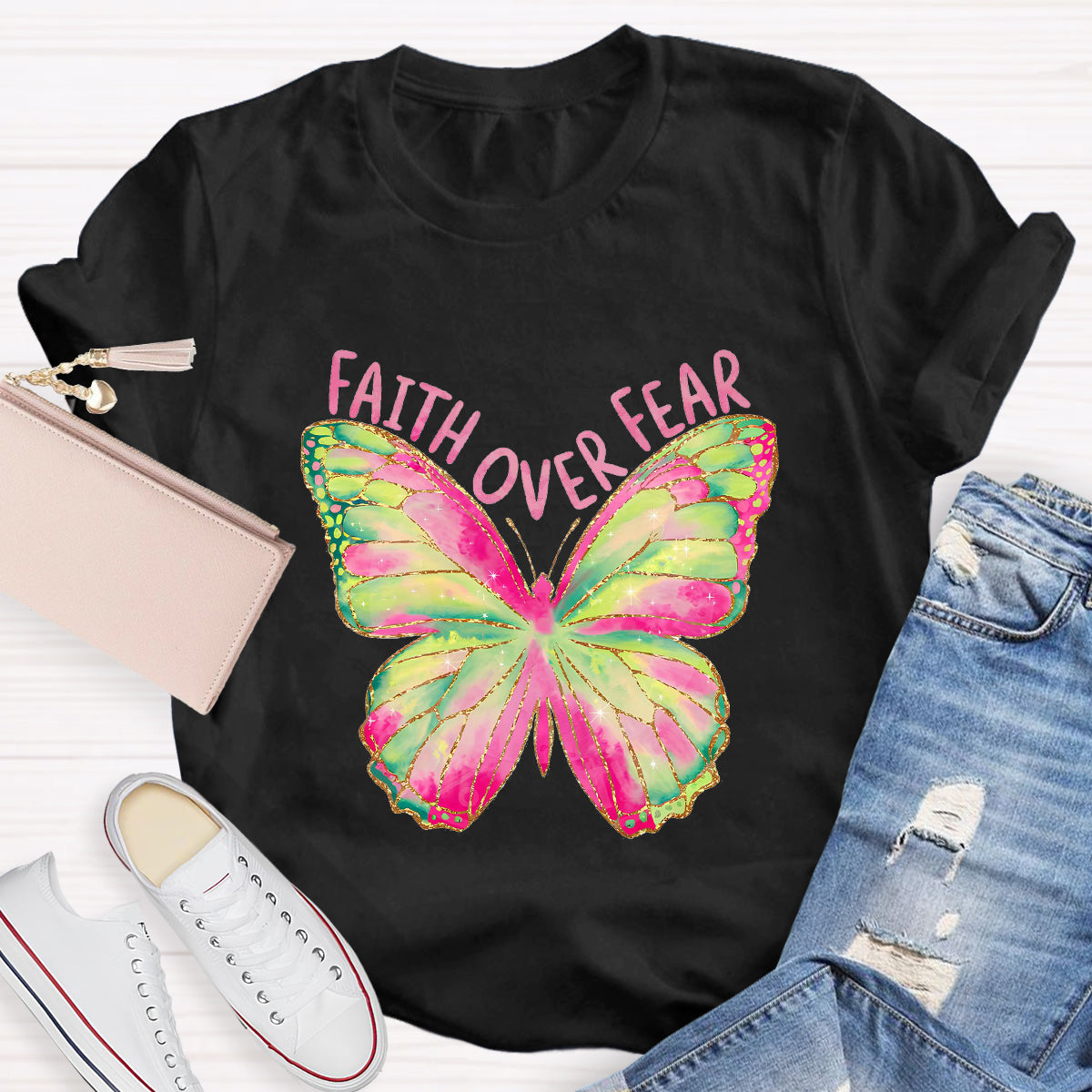 Faith Over Fear Butterfly T-Shirt
