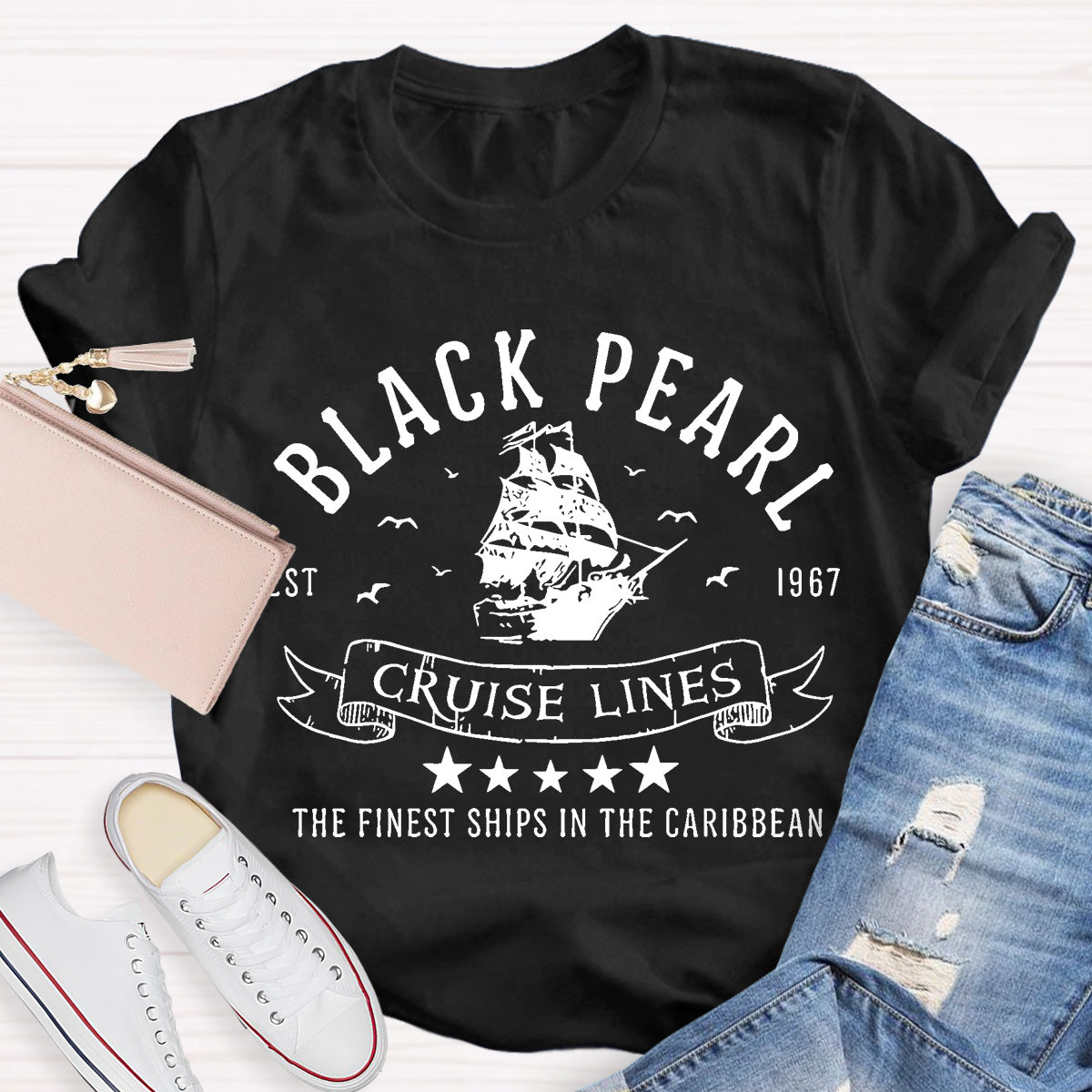 Black Pearl Cruise Lines Teacher T-Shirt