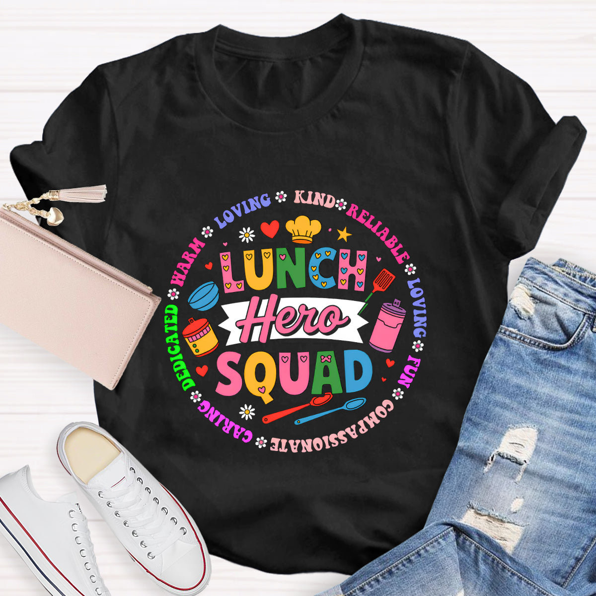 Lunch Hero Squad Love Students T-Shirt