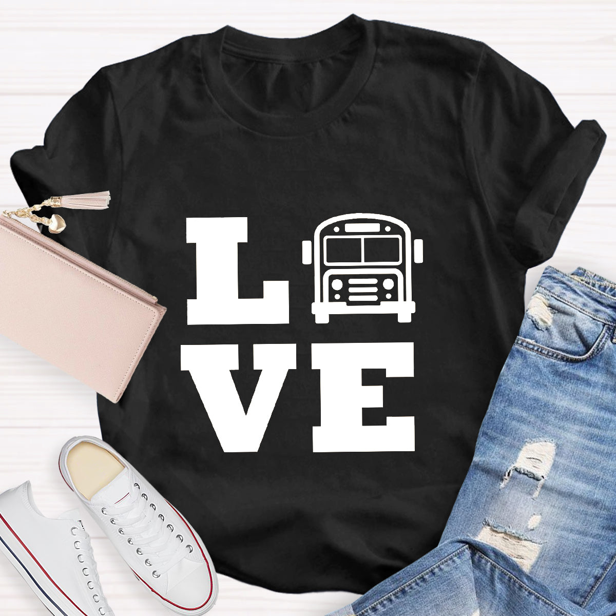 School Bus Driver Love Students Teacher T-Shirt