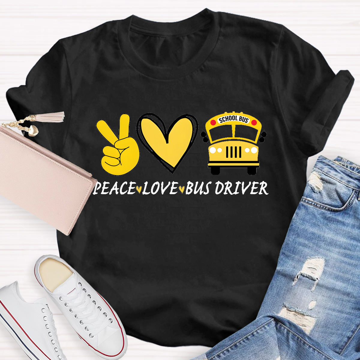 Peace Love Bus Driver T-Shirt