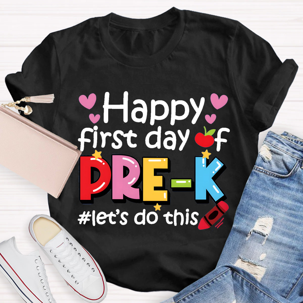 Personalized Grade Happy First Day Of Pre-k Teacher T-Shirt