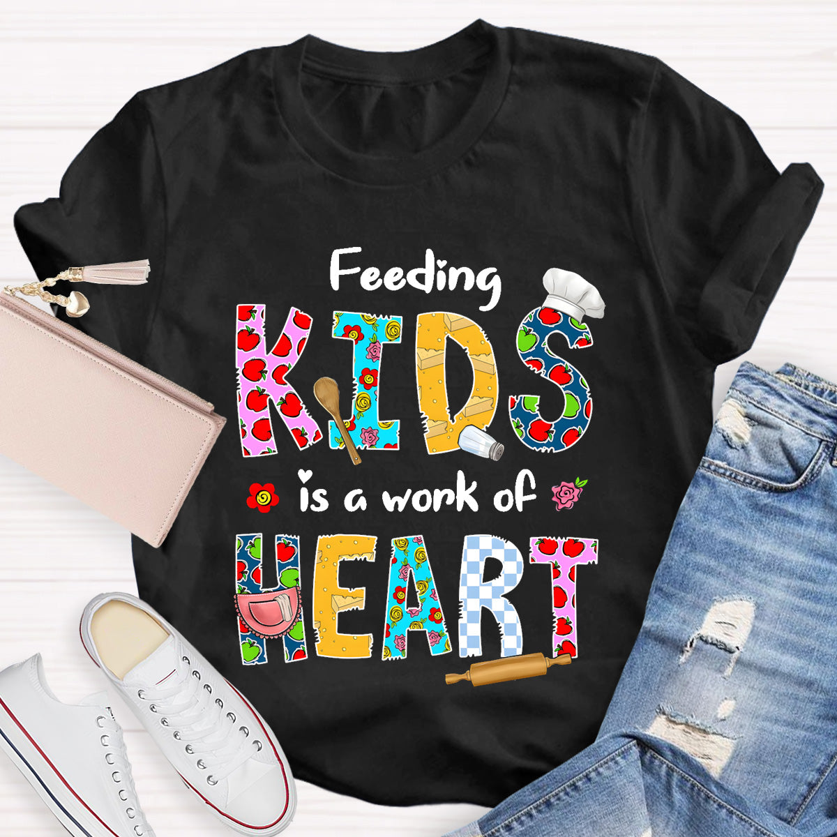 Feeding Kids Is A Work of Heart T-Shirt