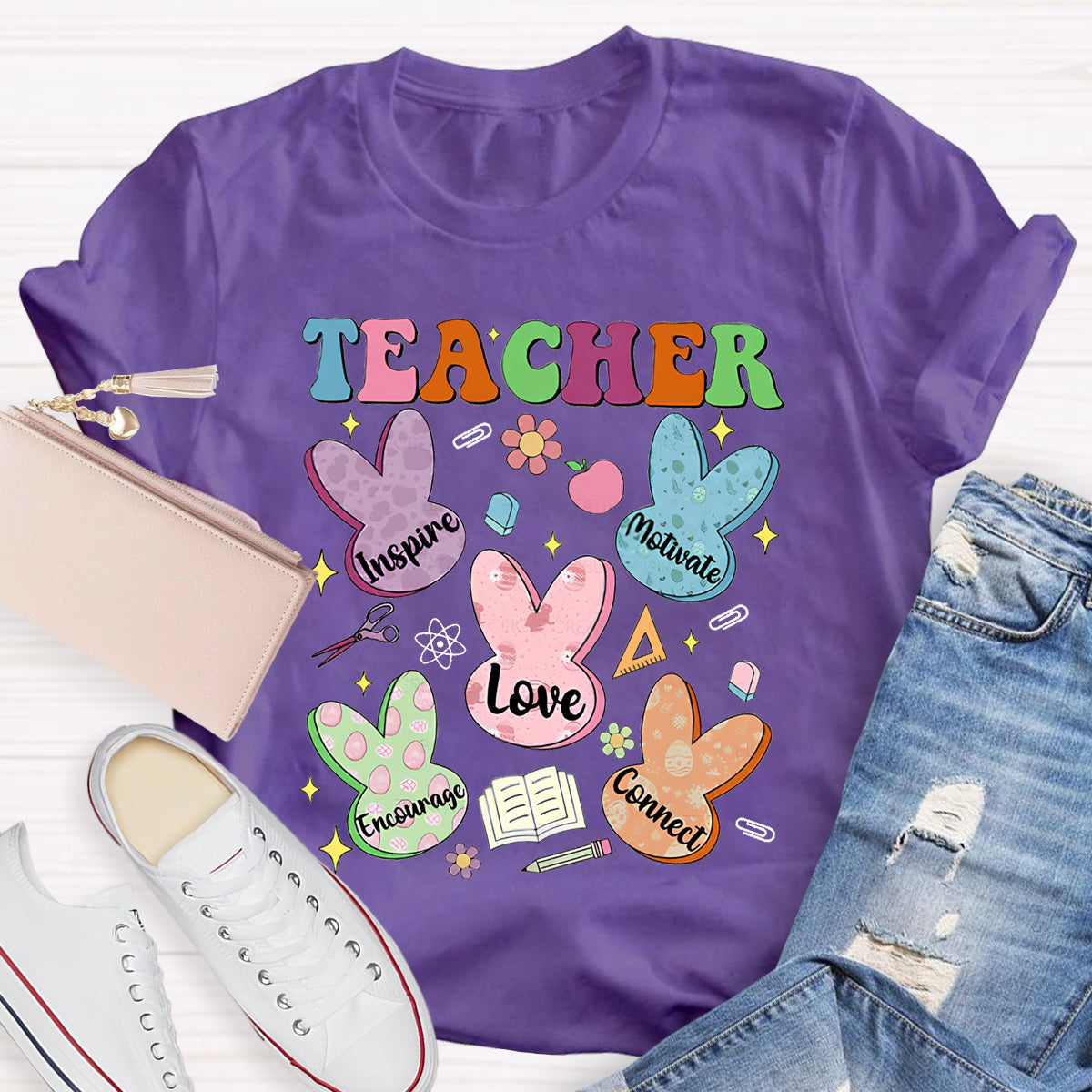 Easter Teacher Love Encourage T-Shirt