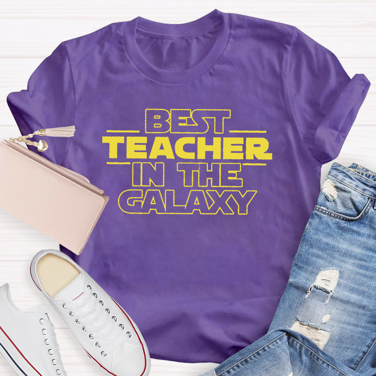 Best Teacher In The Galaxy Star Wars Themed T-Shirt