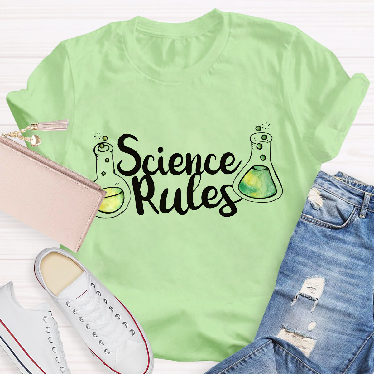 Science Rules Teacher T-Shirt
