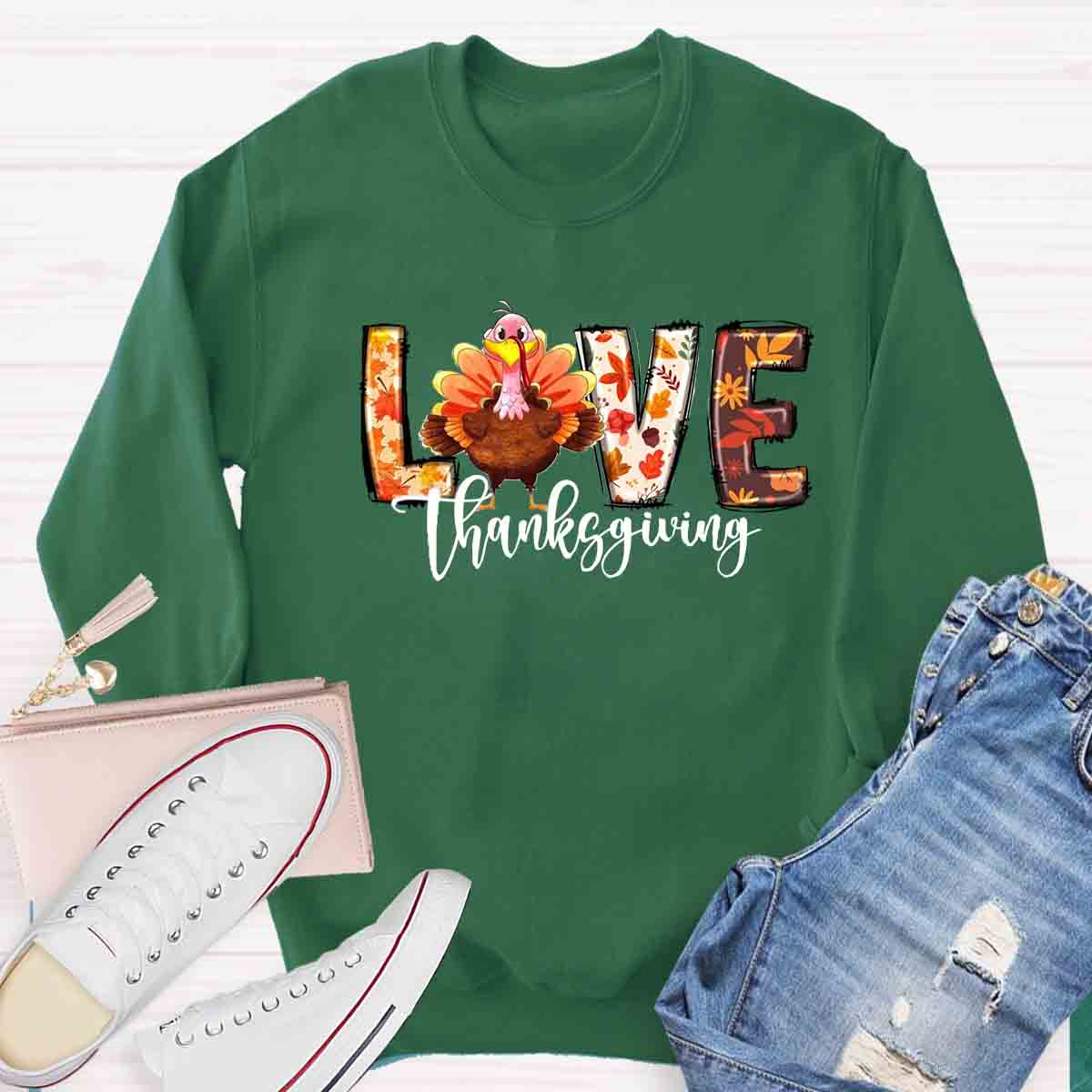 Fall Thanksgiving Turkey Sweatshirt