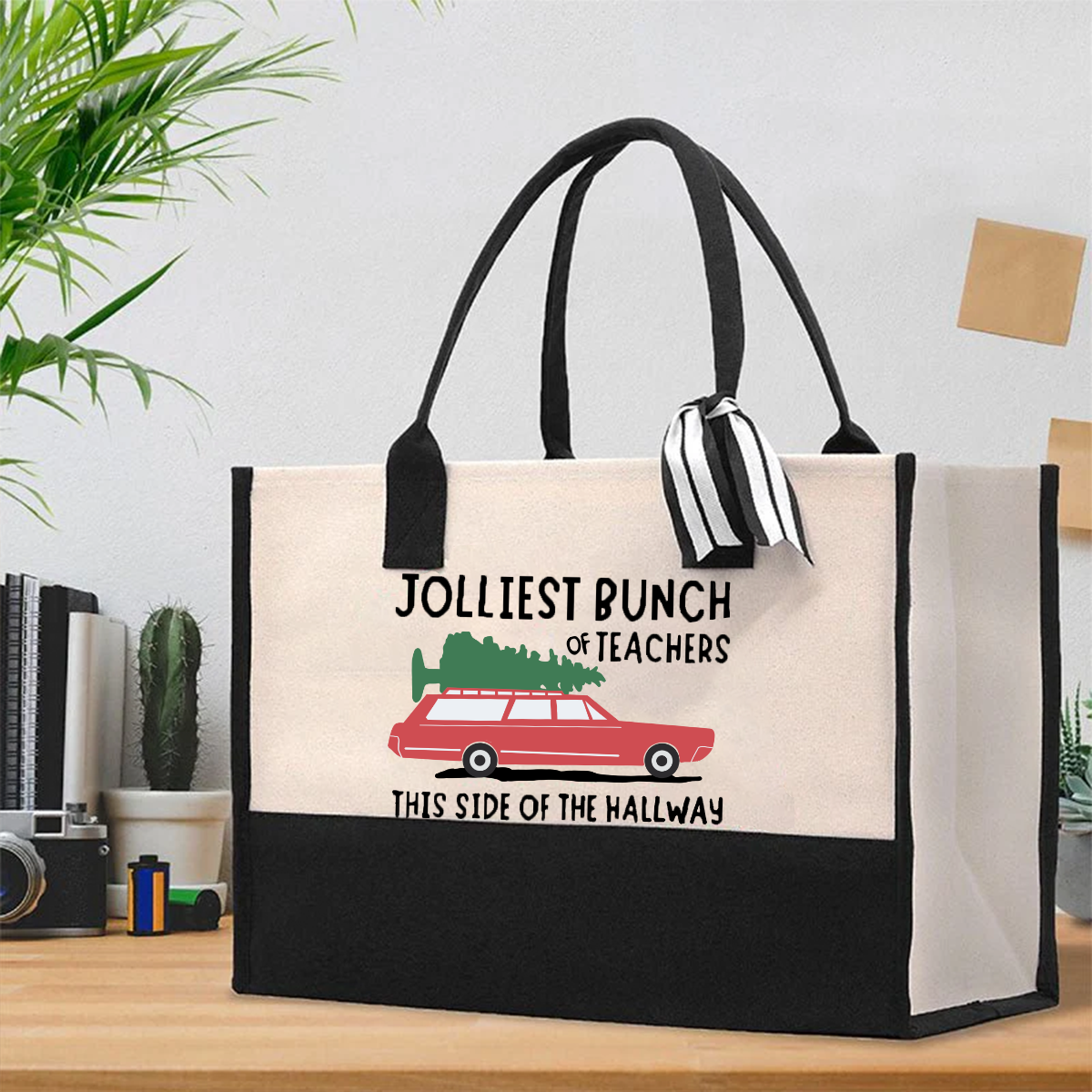 Jolliest Bunch Of Teachers This Side Of The Hallway Cotton Tote Bag