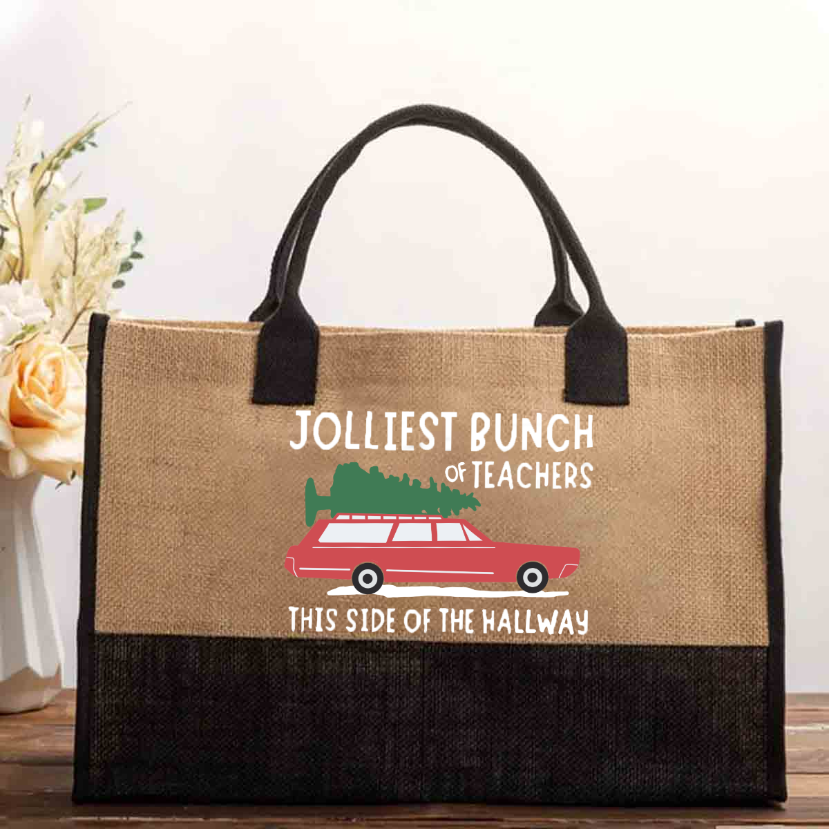 Jolliest Bunch Of Teachers This Side Of The Hallway Cotton Tote Bag