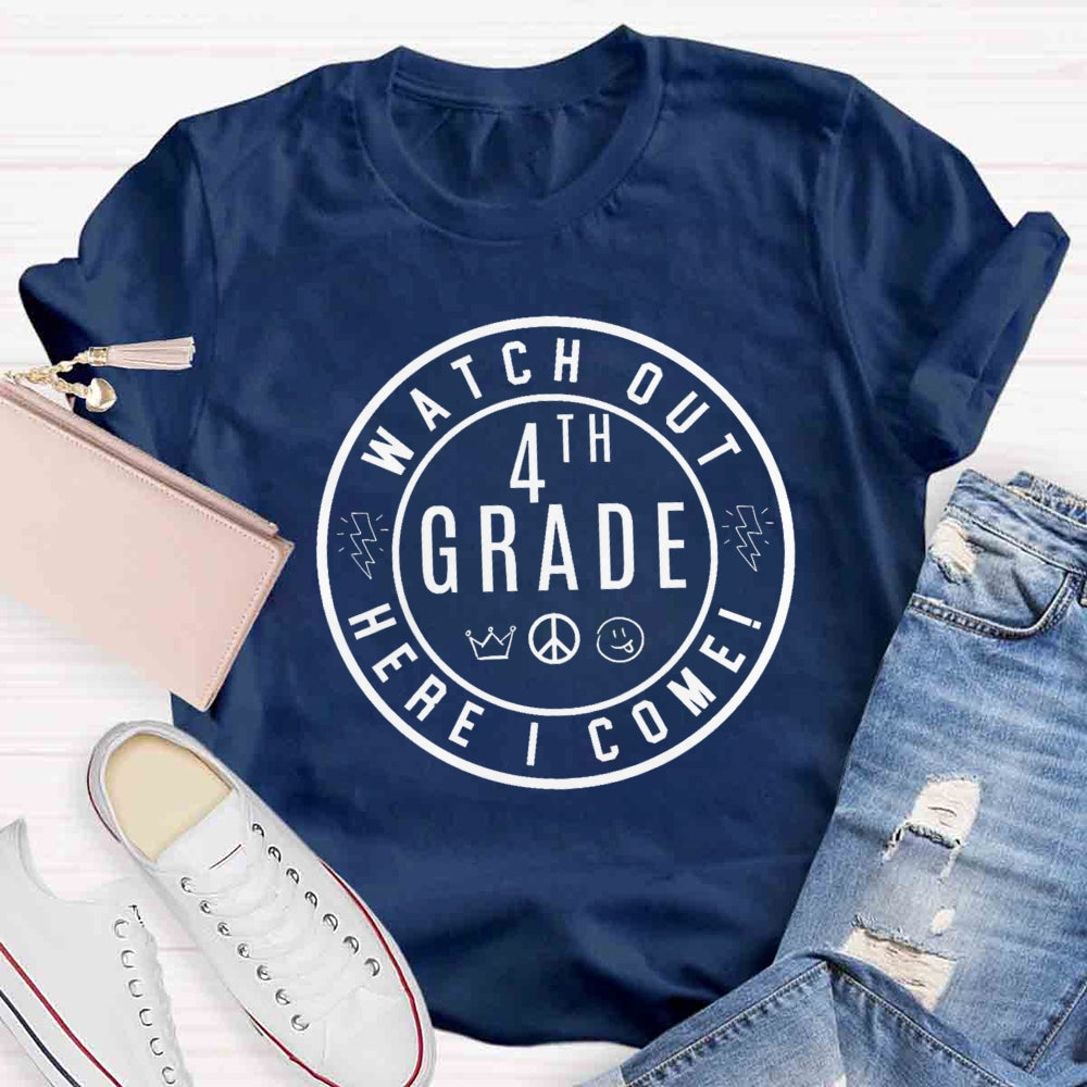 Personalized Grade Watch Out Here I Come Crown T-shirt