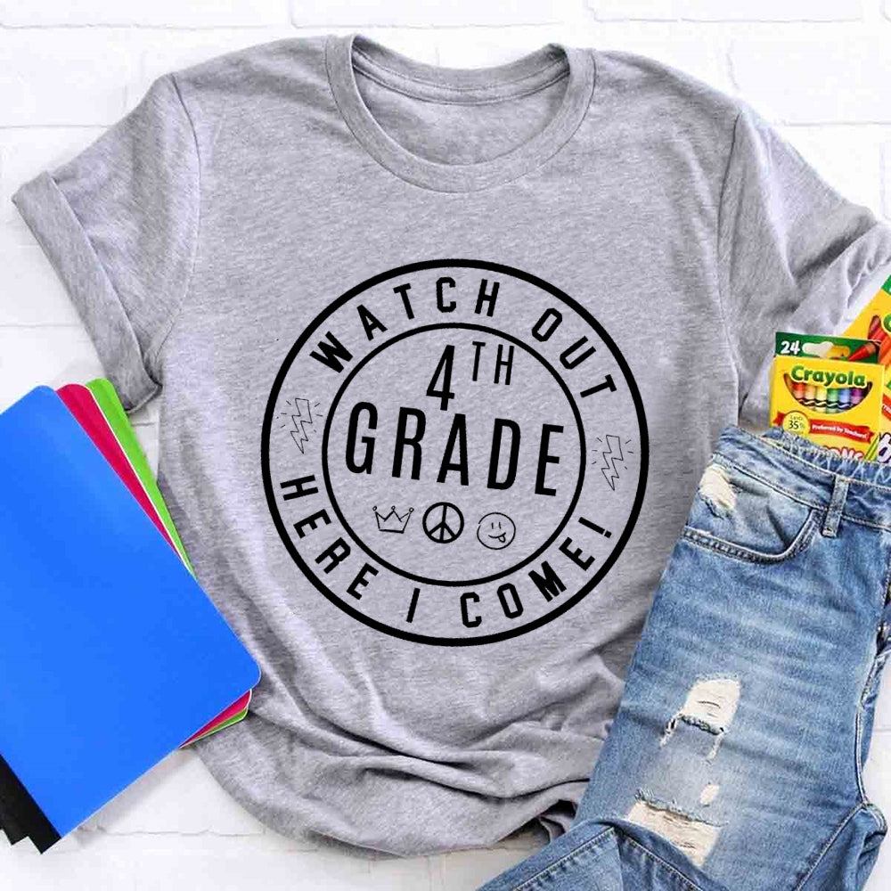 Personalized Grade Watch Out Here I Come Crown T-shirt
