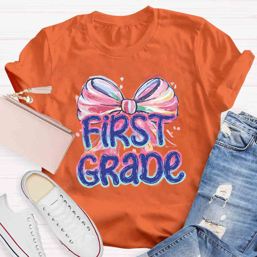 Personalized Grade Colorful Dyeing Butterfly Knot T-shirt