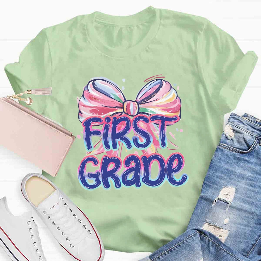 Personalized Grade Colorful Dyeing Butterfly Knot T-shirt