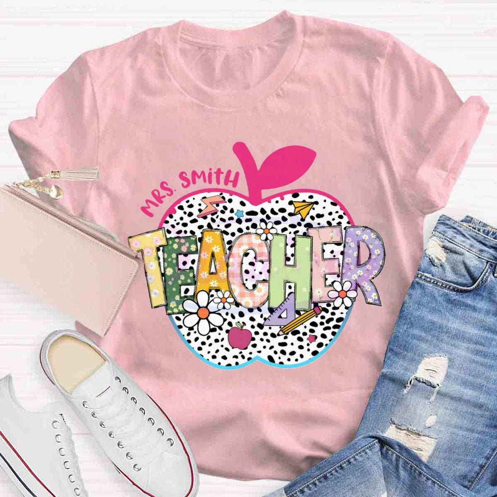 Personalized Name Spotted Apple T-shirt
