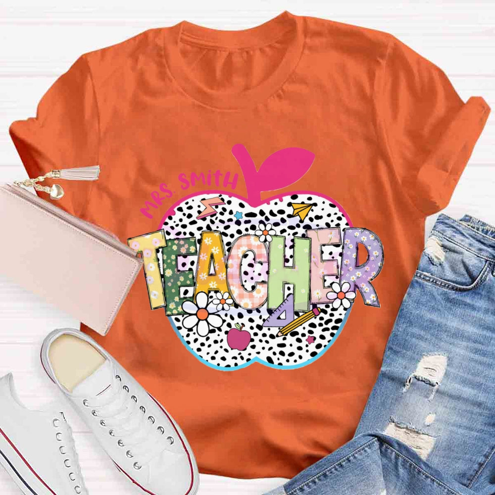 Personalized Name Spotted Apple T-shirt