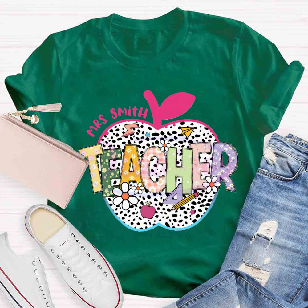 Personalized Name Spotted Apple T-shirt