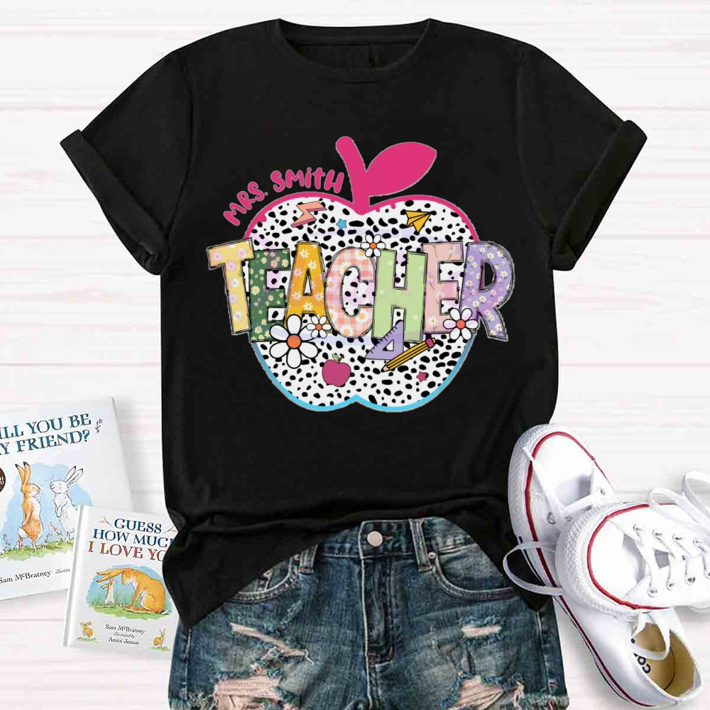 Personalized Name Spotted Apple T-shirt