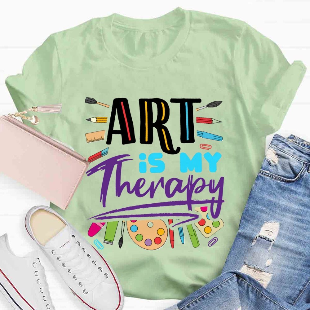 Art Is My Therapy Pastel Pencil T-shirt