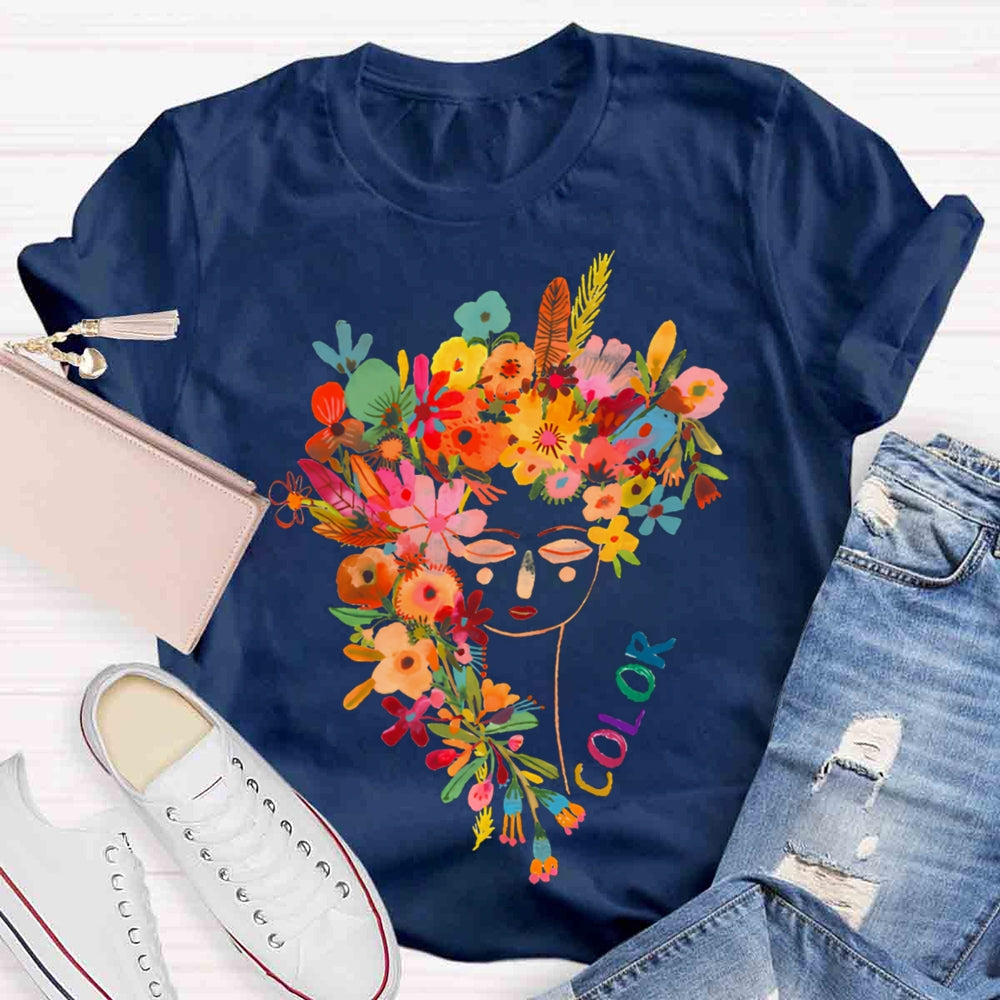 Art Teachers Colorful Print T-shirt