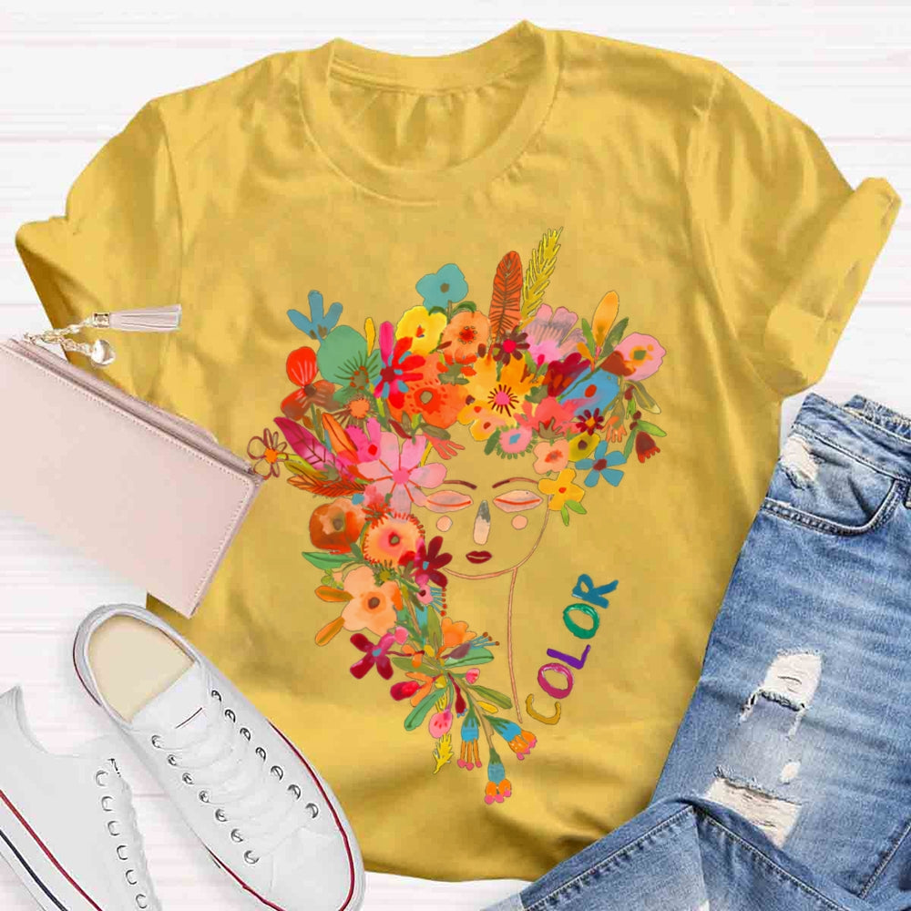 Art Teachers Colorful Print T-shirt
