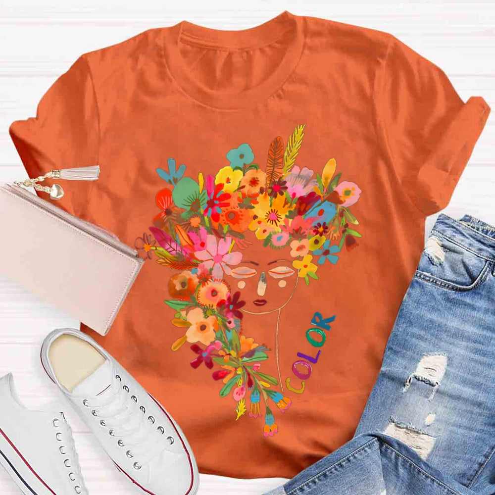 Art Teachers Colorful Print T-shirt