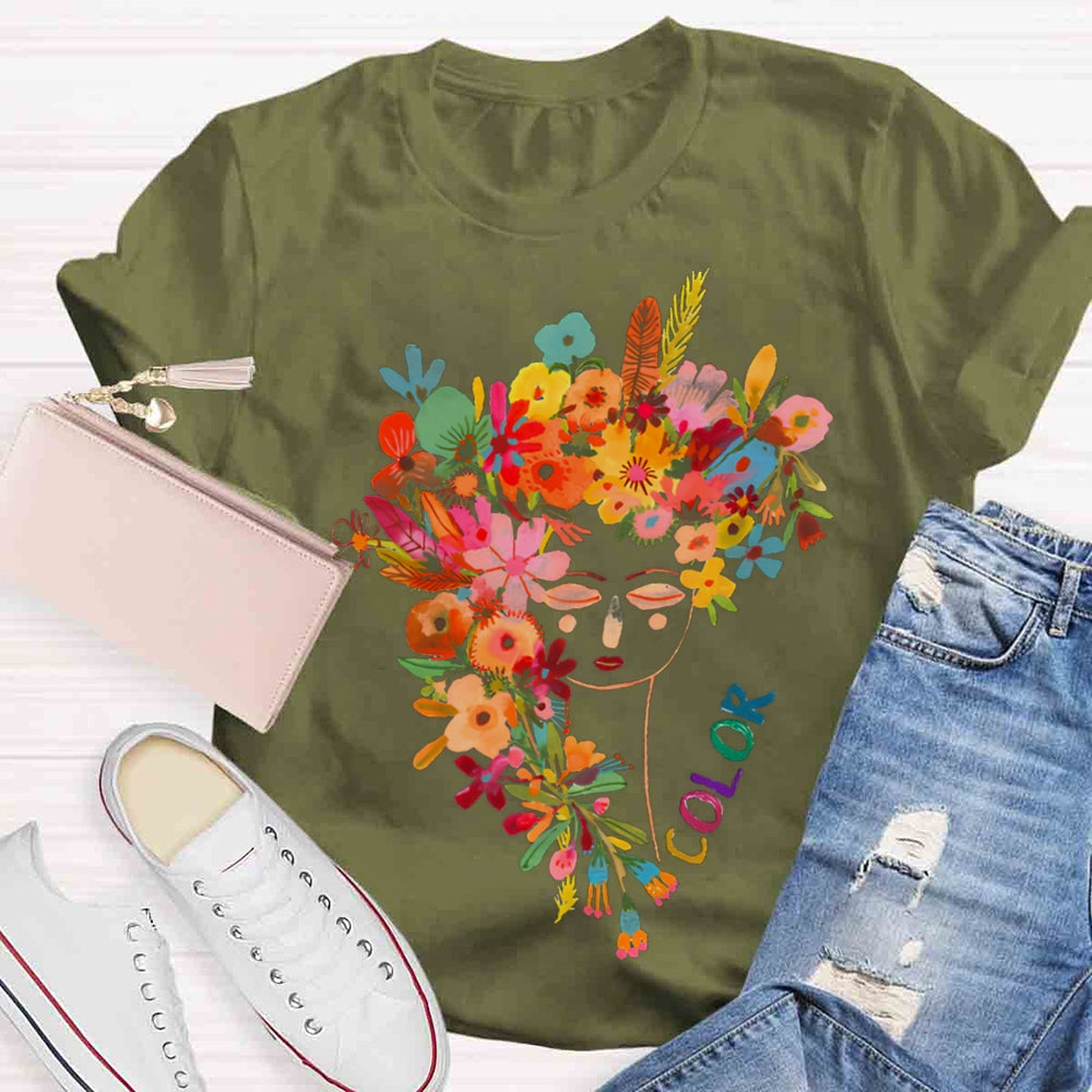 Art Teachers Colorful Print T-shirt