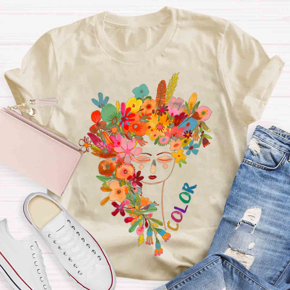 Art Teachers Colorful Print T-shirt