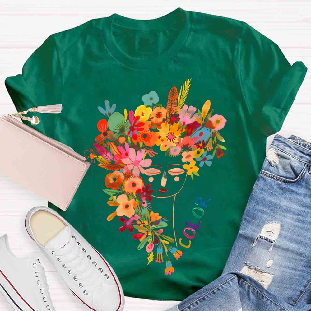 Art Teachers Colorful Print T-shirt
