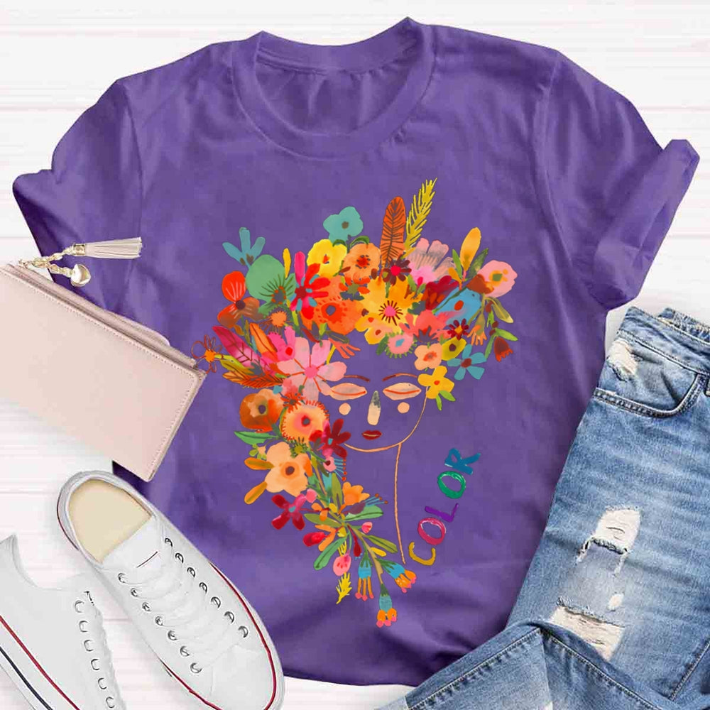 Art Teachers Colorful Print T-shirt