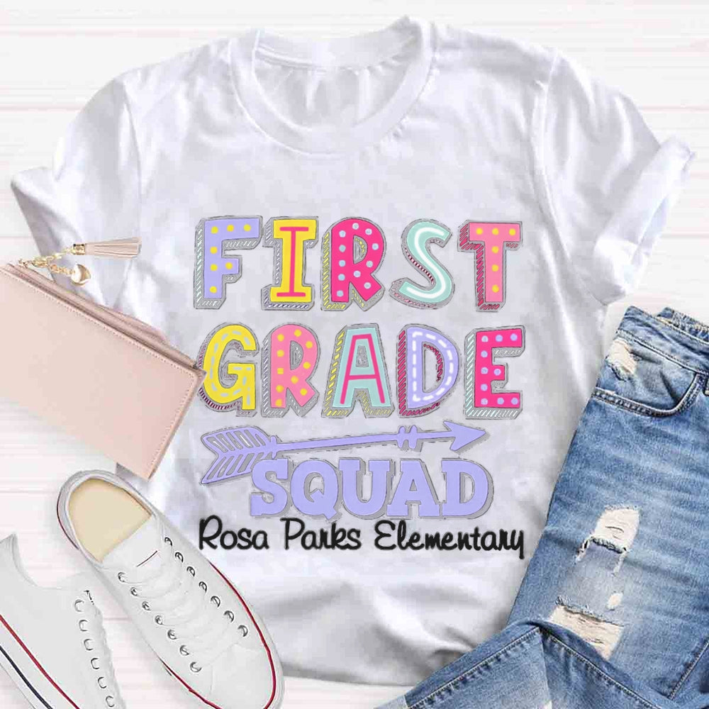 Personalized Grade And School Name In Our Lovely Class Teacher T-Shirt
