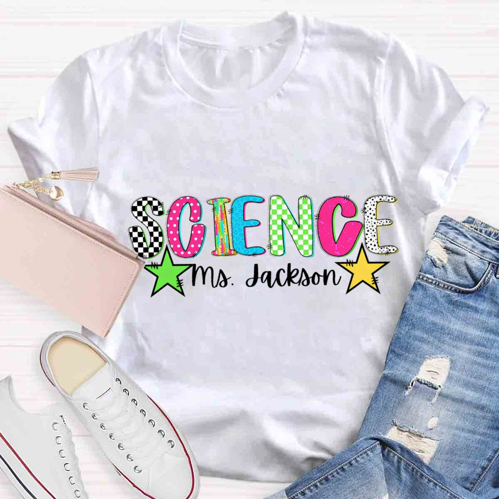 Personalized Name Understanding Science Star T-shirt