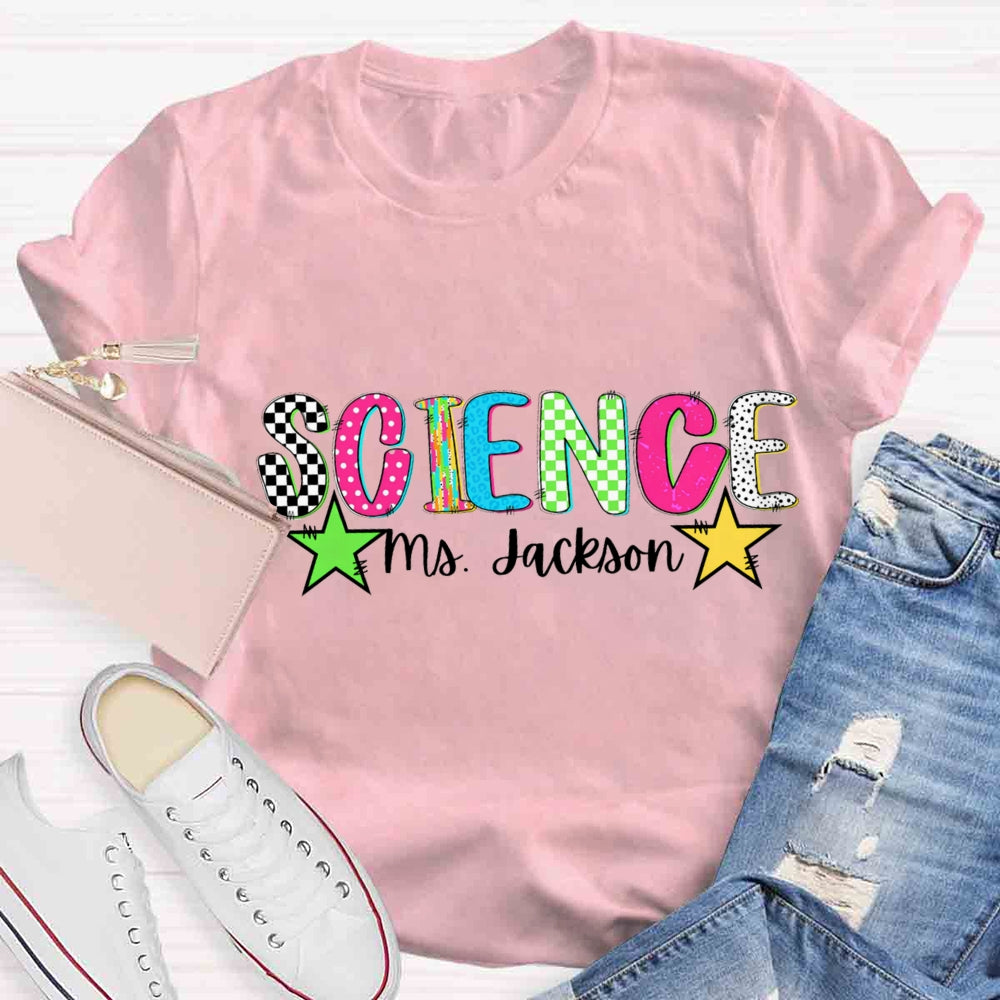 Personalized Name Understanding Science Star T-shirt