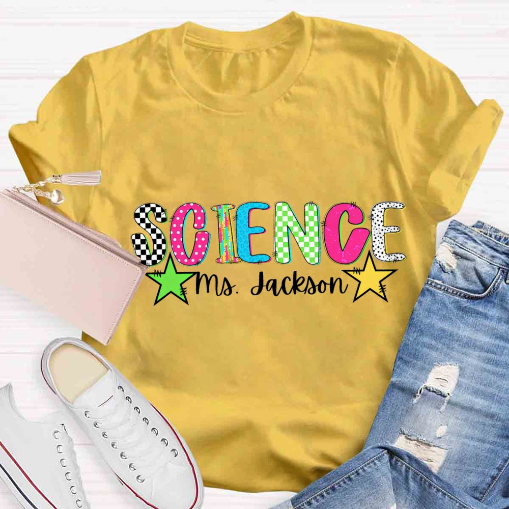 Personalized Name Understanding Science Star T-shirt
