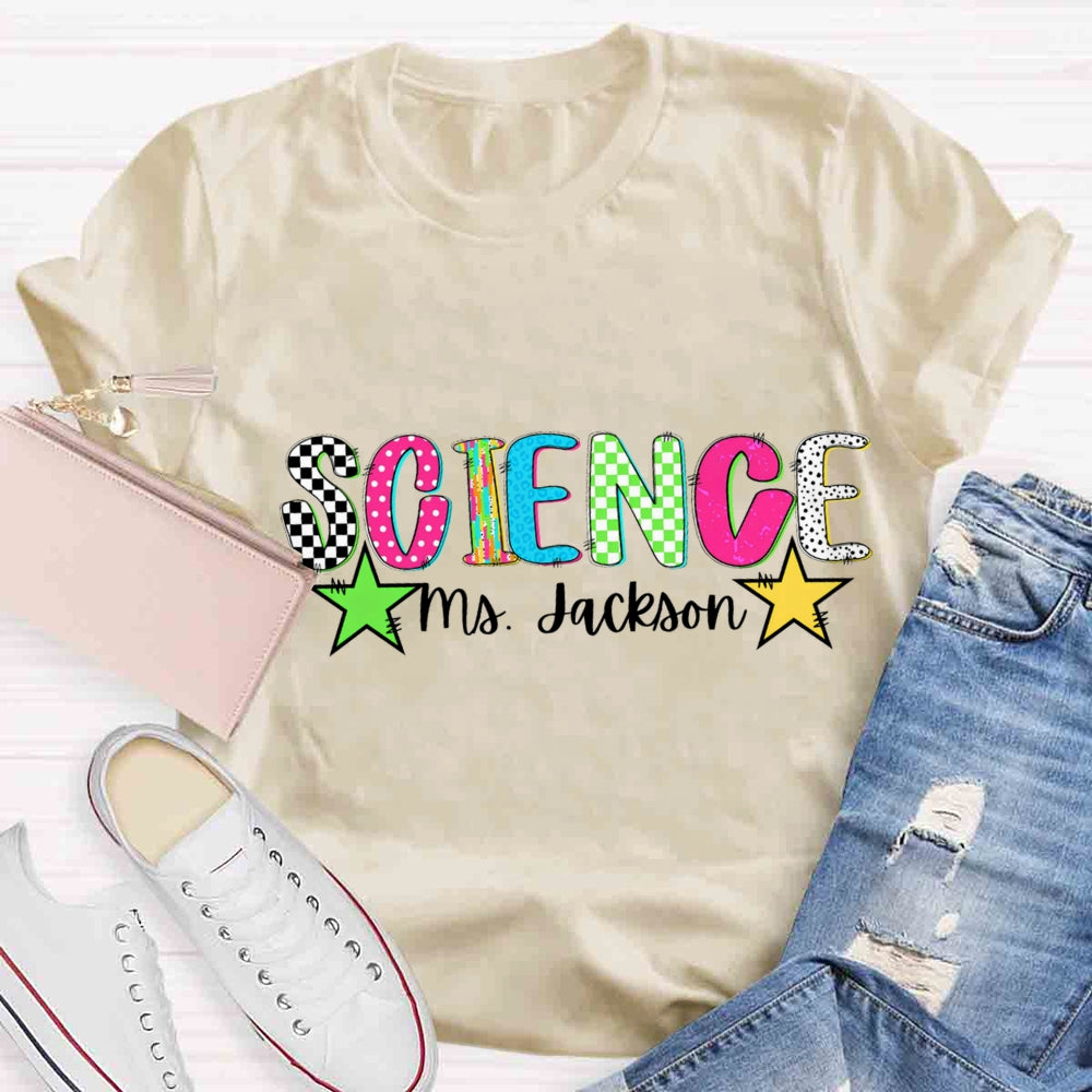 Personalized Name Understanding Science Star T-shirt