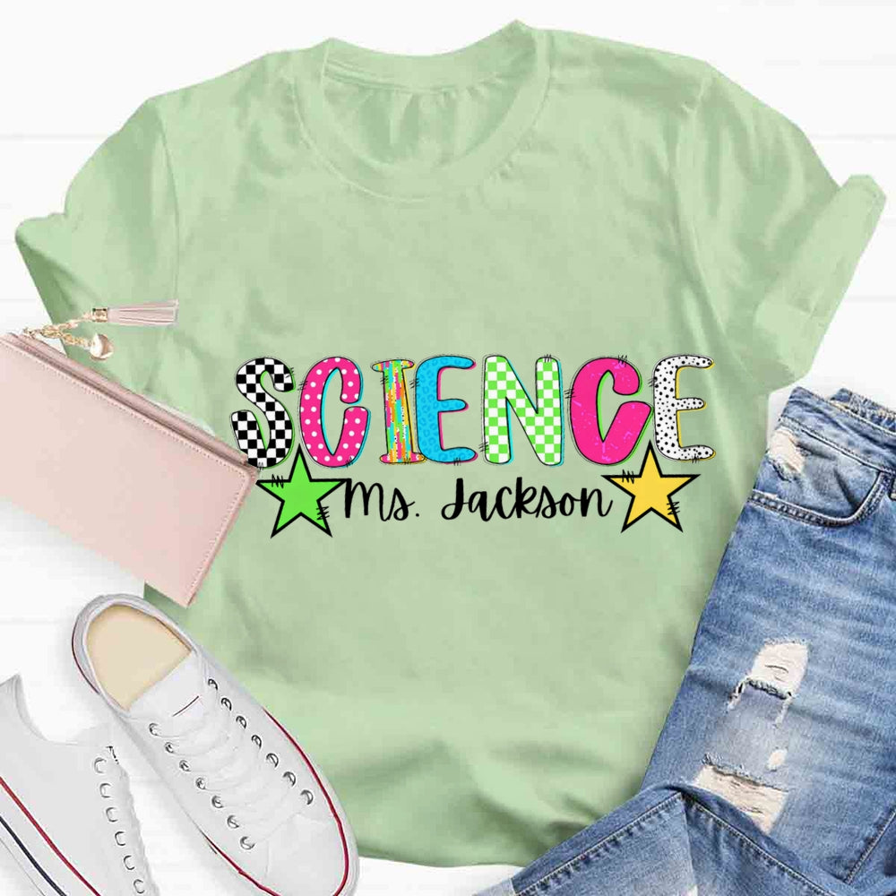 Personalized Name Understanding Science Star T-shirt