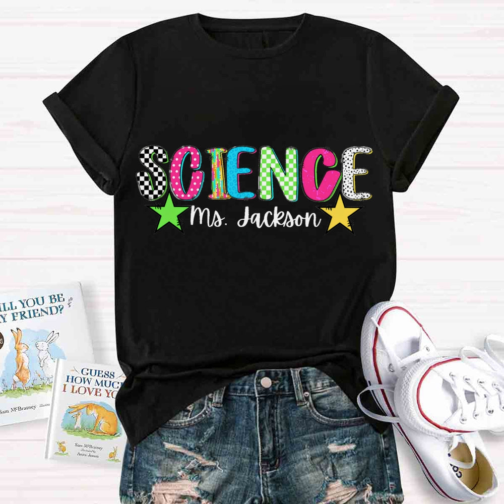 Personalized Name Understanding Science Star T-shirt